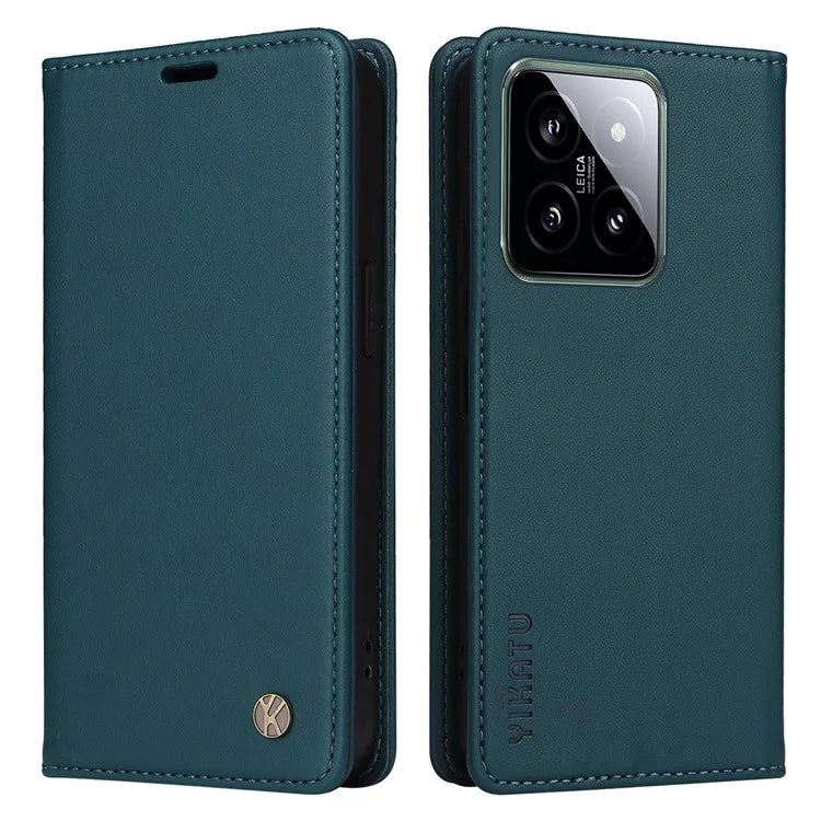 YIKATU YK-001 for Xiaomi 14 Case Anti-drop PU Leather Wallet Phone Cover