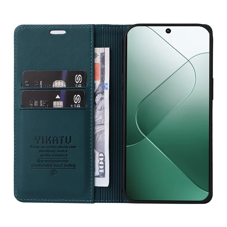 YIKATU YK-001 for Xiaomi 14 Case Anti-drop PU Leather Wallet Phone Cover