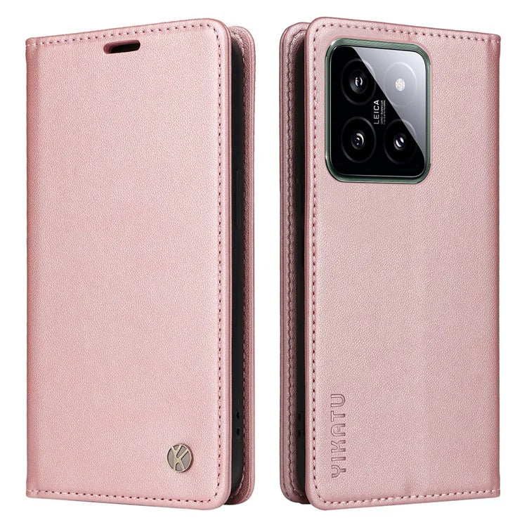 YIKATU YK-001 for Xiaomi 14 Case Anti-drop PU Leather Wallet Phone Cover