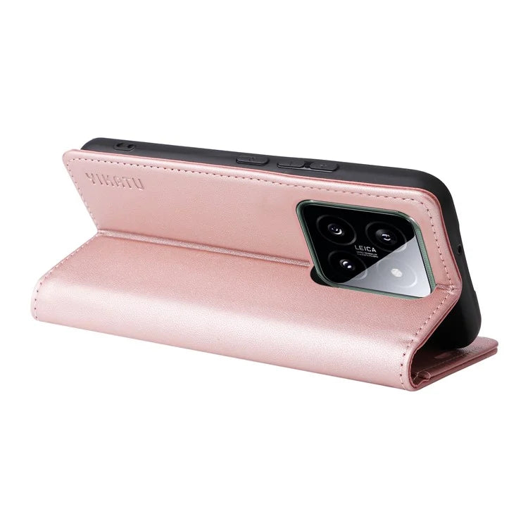 YIKATU YK-001 for Xiaomi 14 Case Anti-drop PU Leather Wallet Phone Cover