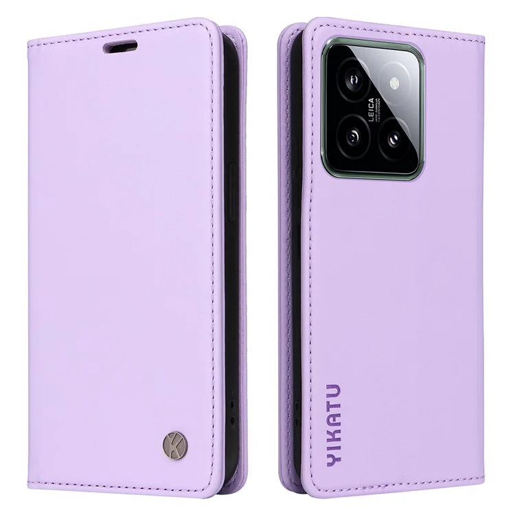 YIKATU YK-001 for Xiaomi 14 Case Anti-drop PU Leather Wallet Phone Cover