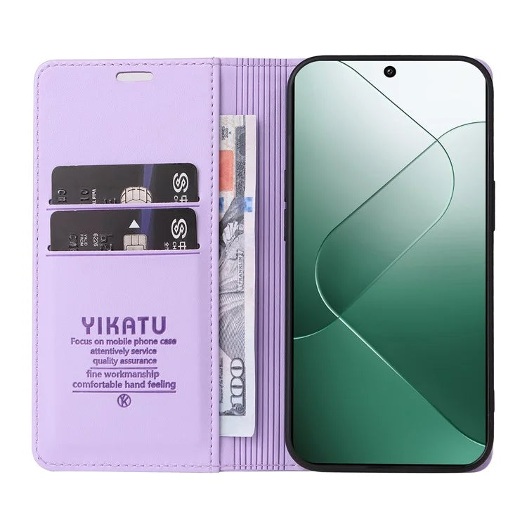 YIKATU YK-001 for Xiaomi 14 Case Anti-drop PU Leather Wallet Phone Cover
