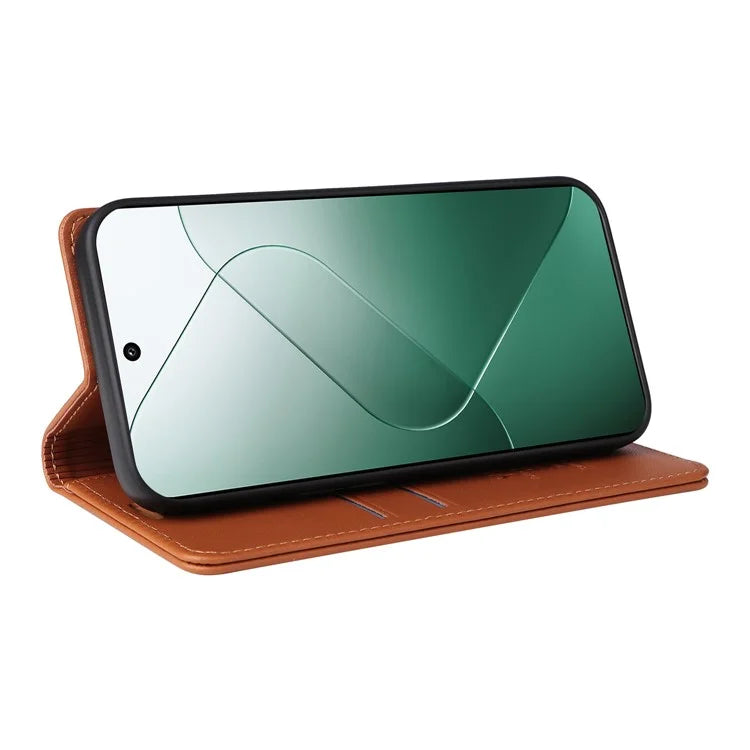 YIKATU YK-001 for Xiaomi 14 Case Anti-drop PU Leather Wallet Phone Cover
