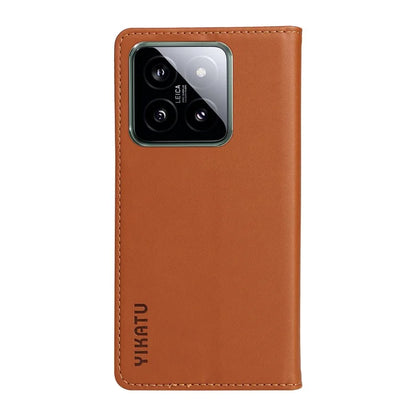 YIKATU YK-001 for Xiaomi 14 Case Anti-drop PU Leather Wallet Phone Cover