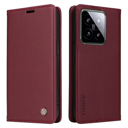 YIKATU YK-001 for Xiaomi 14 Case Anti-drop PU Leather Wallet Phone Cover