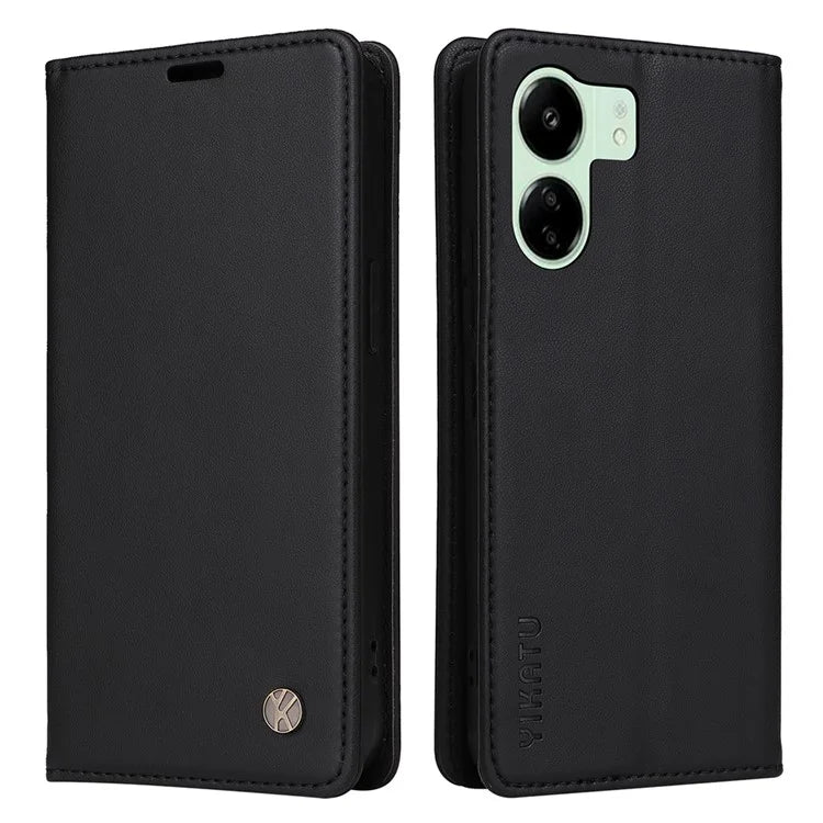 YIKATU YK-001 For Xiaomi Redmi 13C 4G / Poco C65 4G Case Anti-scratch Leather Flip Stand Phone Cover