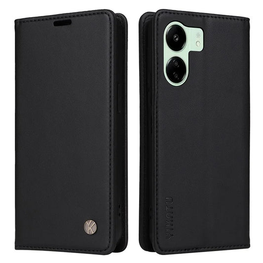 YIKATU YK-001 For Xiaomi Redmi 13C 4G / Poco C65 4G Case Anti-scratch Leather Flip Stand Phone Cover