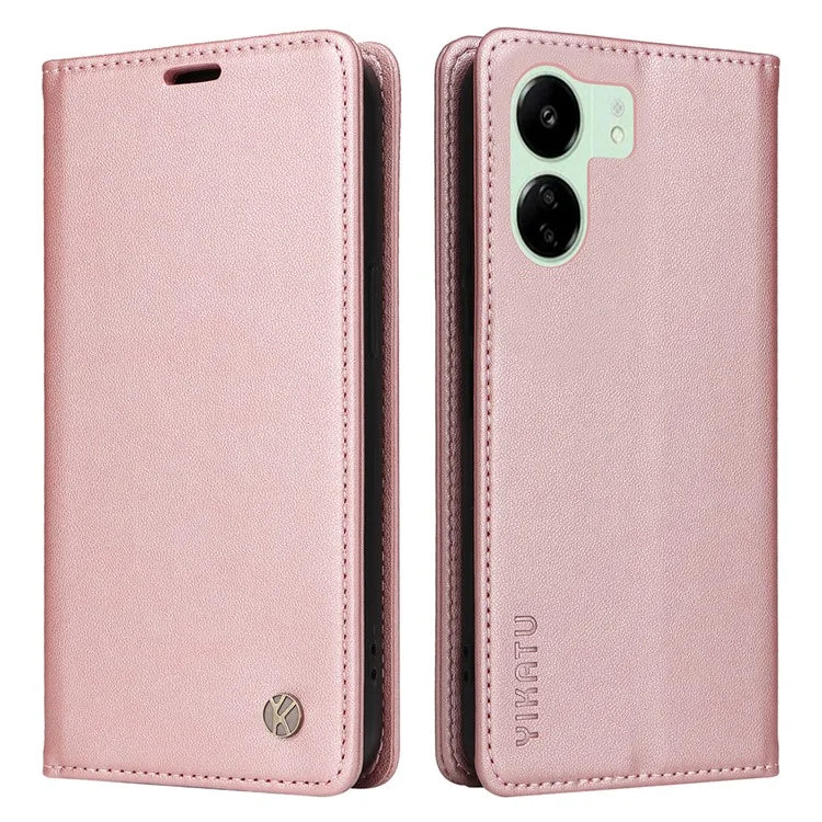 YIKATU YK-001 For Xiaomi Redmi 13C 4G / Poco C65 4G Case Anti-scratch Leather Flip Stand Phone Cover