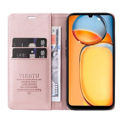 YIKATU YK-001 For Xiaomi Redmi 13C 4G / Poco C65 4G Case Anti-scratch Leather Flip Stand Phone Cover