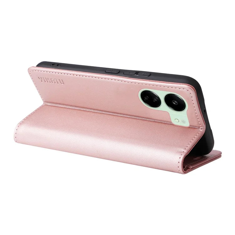 YIKATU YK-001 For Xiaomi Redmi 13C 4G / Poco C65 4G Case Anti-scratch Leather Flip Stand Phone Cover
