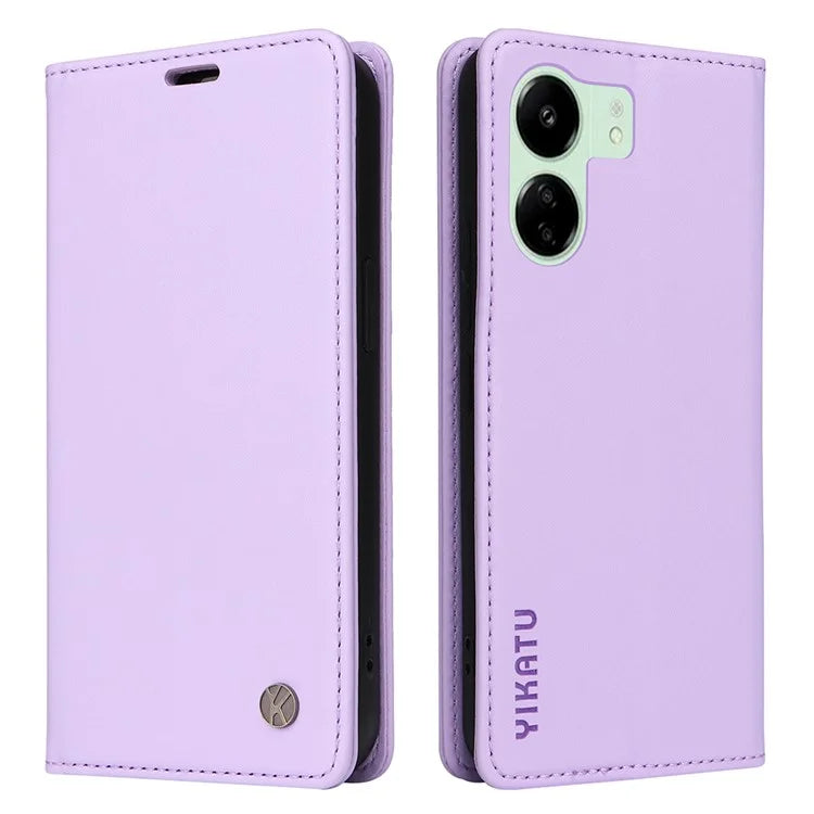 YIKATU YK-001 For Xiaomi Redmi 13C 4G / Poco C65 4G Case Anti-scratch Leather Flip Stand Phone Cover