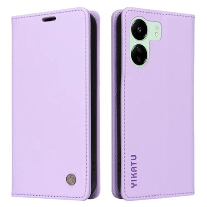 YIKATU YK-001 For Xiaomi Redmi 13C 4G / Poco C65 4G Case Anti-scratch Leather Flip Stand Phone Cover