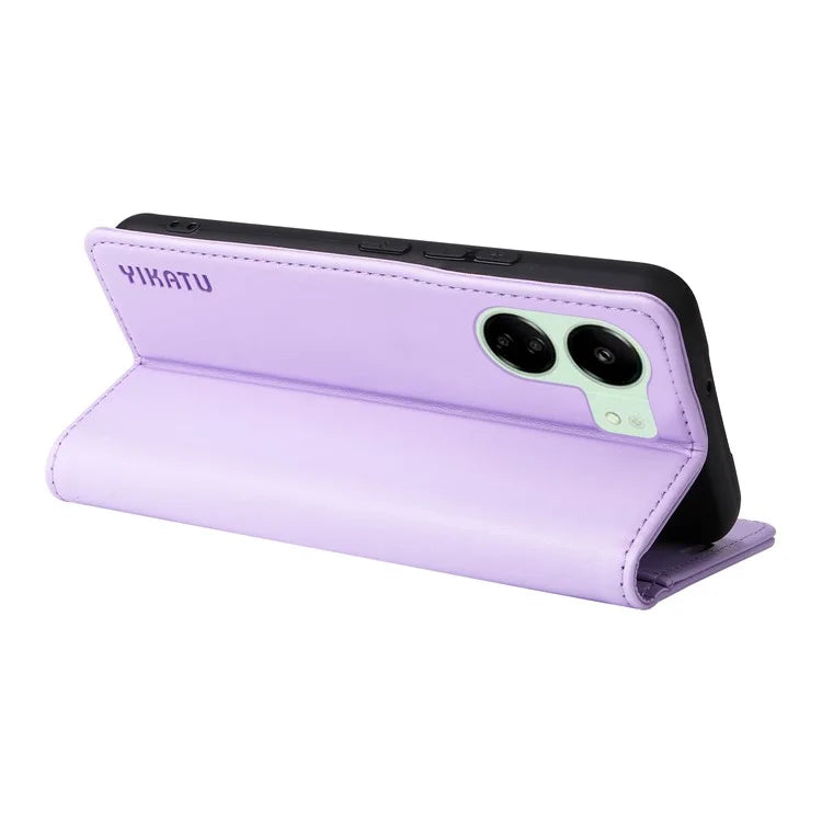 YIKATU YK-001 For Xiaomi Redmi 13C 4G / Poco C65 4G Case Anti-scratch Leather Flip Stand Phone Cover