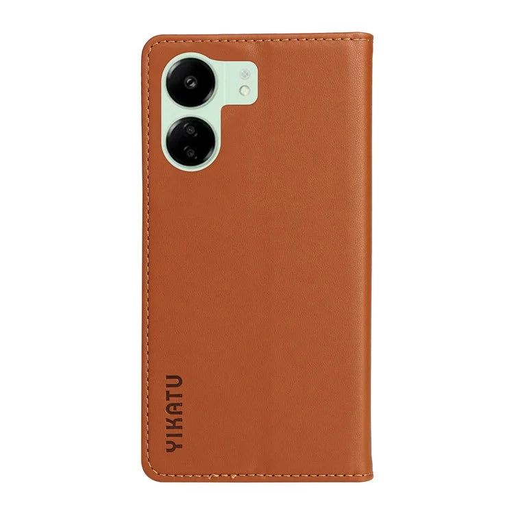 YIKATU YK-001 For Xiaomi Redmi 13C 4G / Poco C65 4G Case Anti-scratch Leather Flip Stand Phone Cover