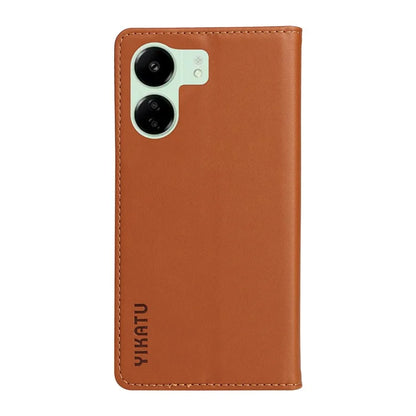 YIKATU YK-001 For Xiaomi Redmi 13C 4G / Poco C65 4G Case Anti-scratch Leather Flip Stand Phone Cover