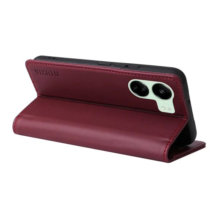 YIKATU YK-001 For Xiaomi Redmi 13C 4G / Poco C65 4G Case Anti-scratch Leather Flip Stand Phone Cover