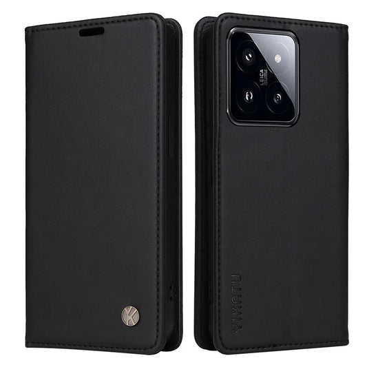 YIKATU YK-001 For Xiaomi 14 Pro Case Leather Phone Cover with Wallet and Card Slot