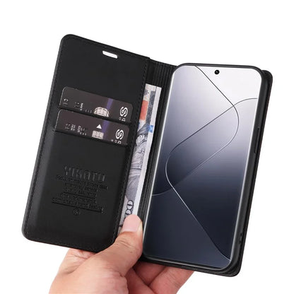 YIKATU YK-001 For Xiaomi 14 Pro Case Leather Phone Cover with Wallet and Card Slot
