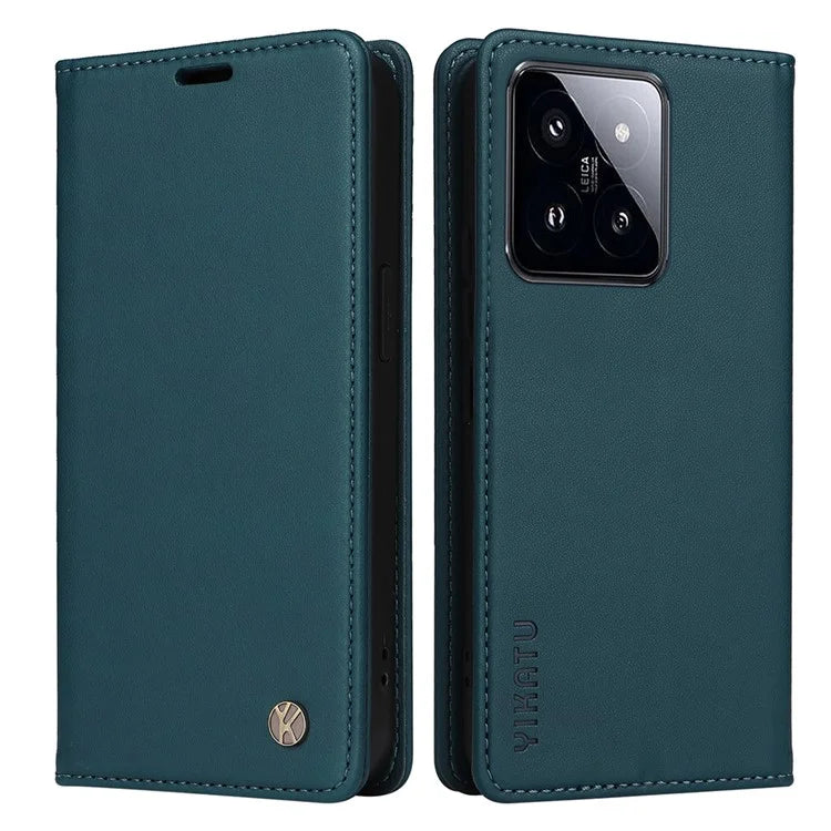 YIKATU YK-001 For Xiaomi 14 Pro Case Leather Phone Cover with Wallet and Card Slot