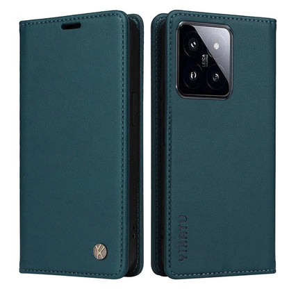 YIKATU YK-001 For Xiaomi 14 Pro Case Leather Phone Cover with Wallet and Card Slot