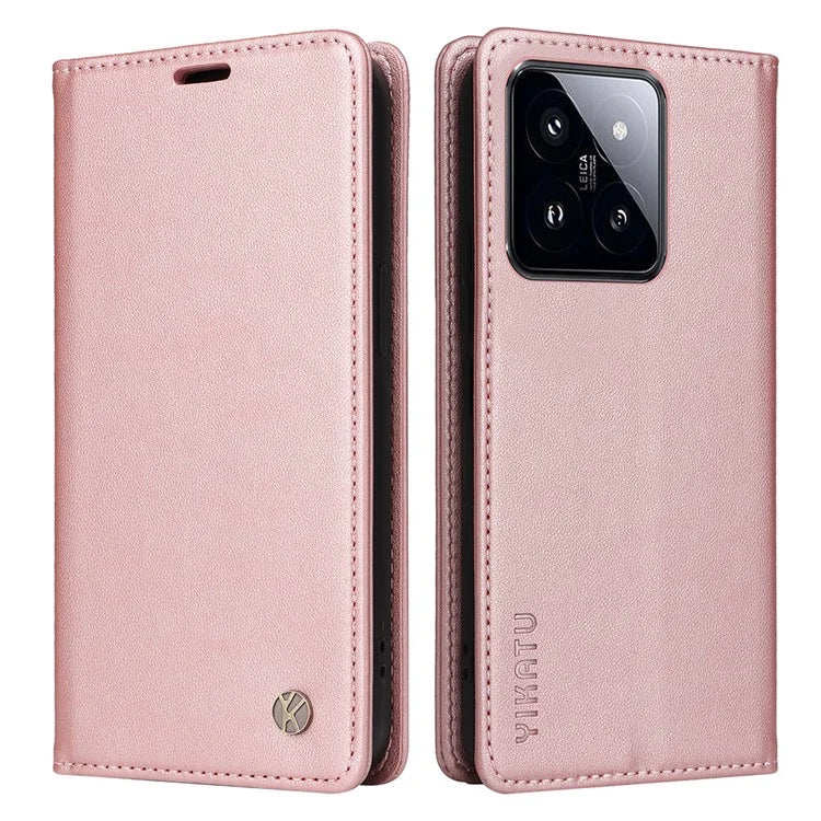 YIKATU YK-001 For Xiaomi 14 Pro Case Leather Phone Cover with Wallet and Card Slot