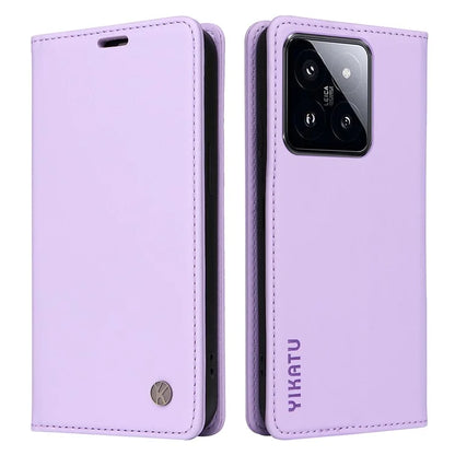 YIKATU YK-001 For Xiaomi 14 Pro Case Leather Phone Cover with Wallet and Card Slot