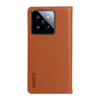 YIKATU YK-001 For Xiaomi 14 Pro Case Leather Phone Cover with Wallet and Card Slot