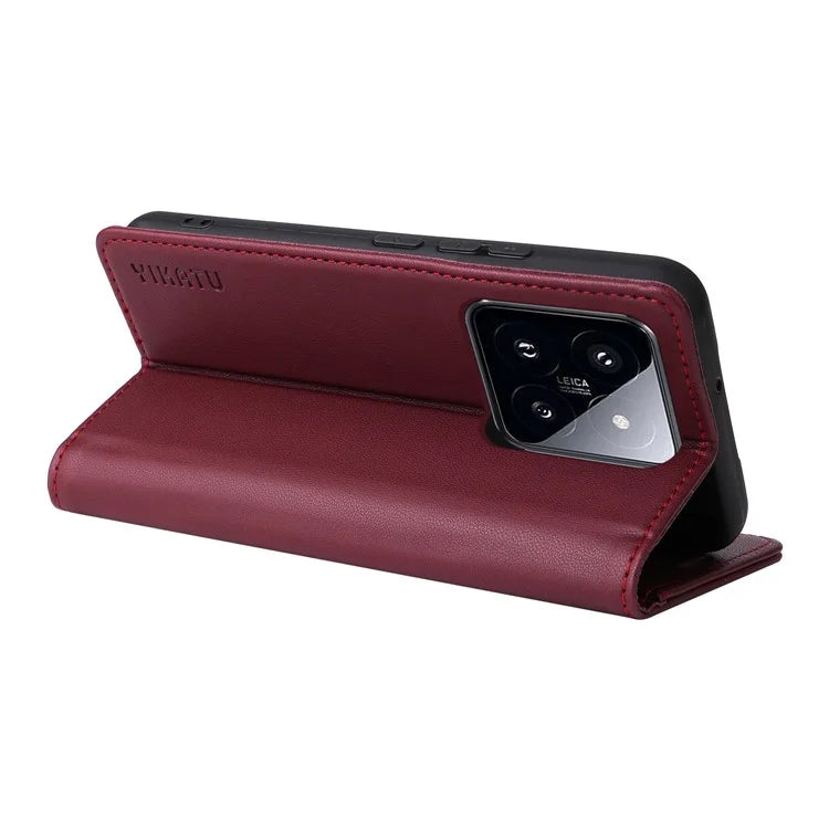 YIKATU YK-001 For Xiaomi 14 Pro Case Leather Phone Cover with Wallet and Card Slot