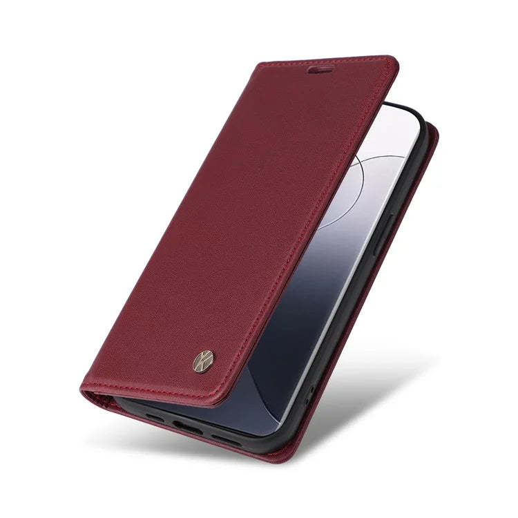 YIKATU YK-001 For Xiaomi 14 Pro Case Leather Phone Cover with Wallet and Card Slot