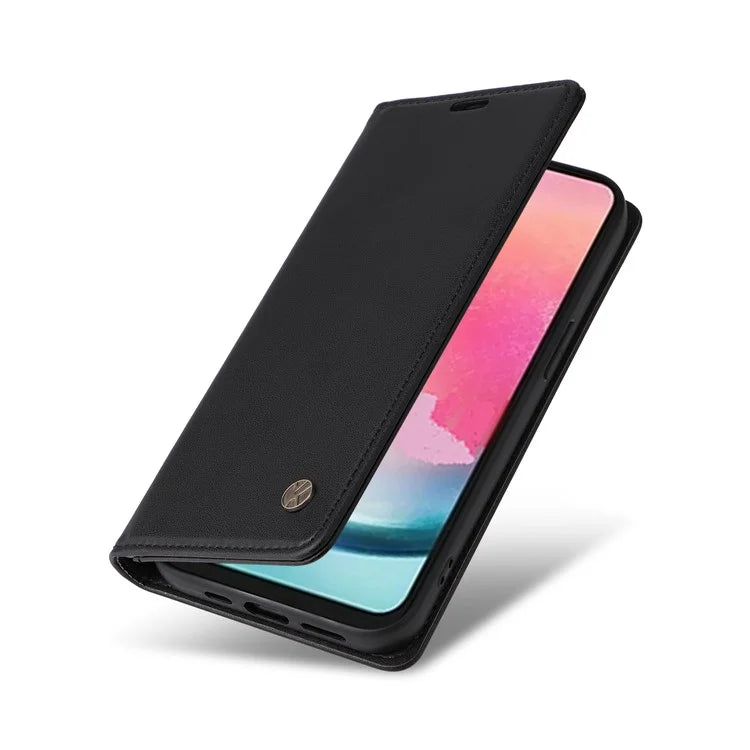 YIKATU YK-001 For Samsung Galaxy A25 5G (Global) (161.0 x 76.5 x 8.3mm) Case Magnetic Auto Closing Stand Cell Phone Cover