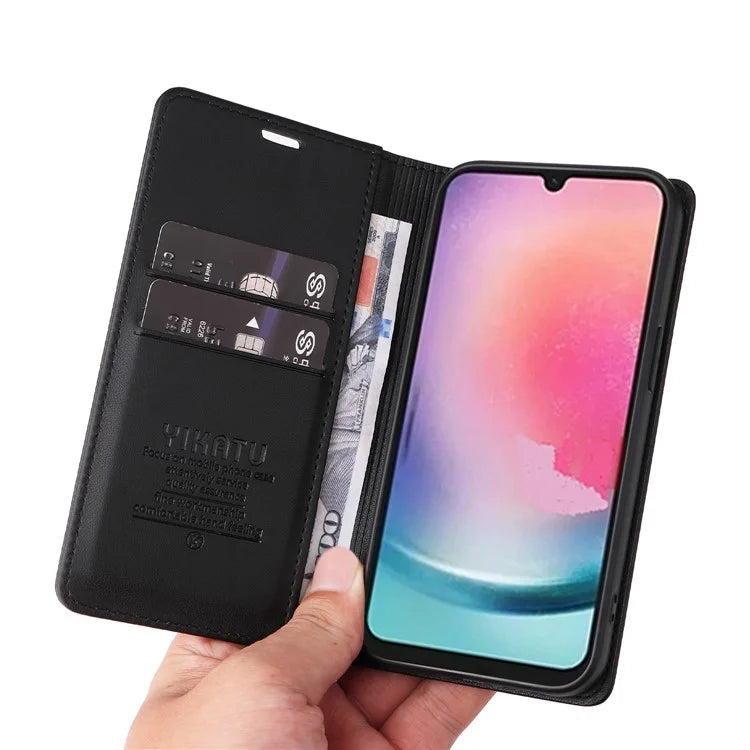 YIKATU YK-001 For Samsung Galaxy A25 5G (Global) (161.0 x 76.5 x 8.3mm) Case Magnetic Auto Closing Stand Cell Phone Cover