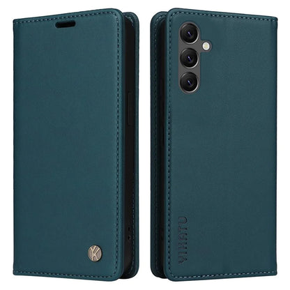 YIKATU YK-001 For Samsung Galaxy A25 5G (Global) (161.0 x 76.5 x 8.3mm) Case Magnetic Auto Closing Stand Cell Phone Cover