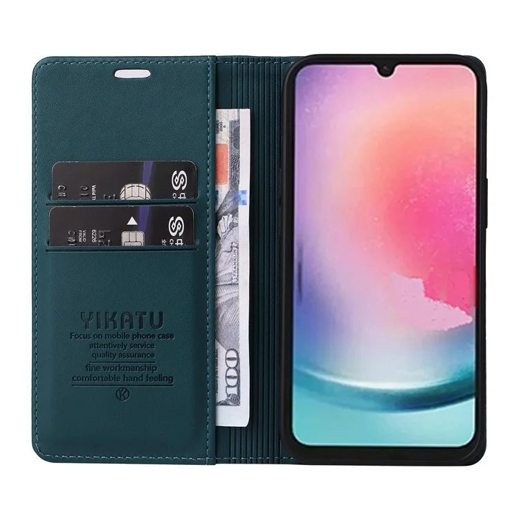 YIKATU YK-001 For Samsung Galaxy A25 5G (Global) (161.0 x 76.5 x 8.3mm) Case Magnetic Auto Closing Stand Cell Phone Cover
