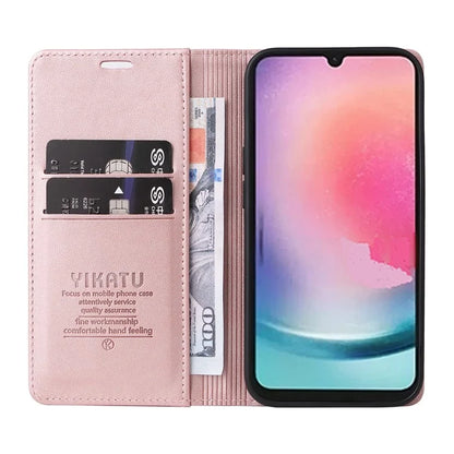 YIKATU YK-001 For Samsung Galaxy A25 5G (Global) (161.0 x 76.5 x 8.3mm) Case Magnetic Auto Closing Stand Cell Phone Cover