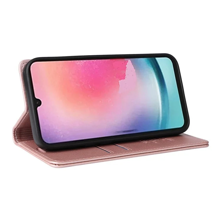 YIKATU YK-001 For Samsung Galaxy A25 5G (Global) (161.0 x 76.5 x 8.3mm) Case Magnetic Auto Closing Stand Cell Phone Cover