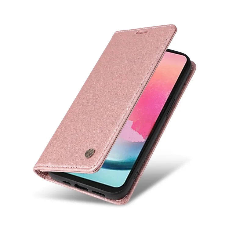 YIKATU YK-001 For Samsung Galaxy A25 5G (Global) (161.0 x 76.5 x 8.3mm) Case Magnetic Auto Closing Stand Cell Phone Cover