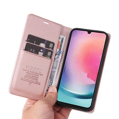 YIKATU YK-001 For Samsung Galaxy A25 5G (Global) (161.0 x 76.5 x 8.3mm) Case Magnetic Auto Closing Stand Cell Phone Cover