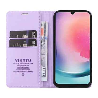 YIKATU YK-001 For Samsung Galaxy A25 5G (Global) (161.0 x 76.5 x 8.3mm) Case Magnetic Auto Closing Stand Cell Phone Cover