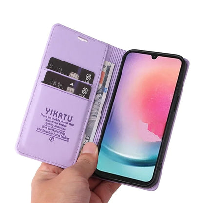 YIKATU YK-001 For Samsung Galaxy A25 5G (Global) (161.0 x 76.5 x 8.3mm) Case Magnetic Auto Closing Stand Cell Phone Cover
