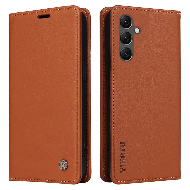 YIKATU YK-001 For Samsung Galaxy A25 5G (Global) (161.0 x 76.5 x 8.3mm) Case Magnetic Auto Closing Stand Cell Phone Cover