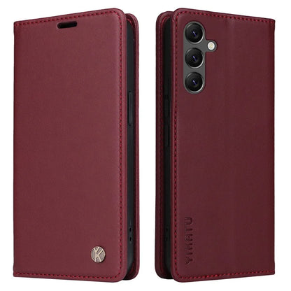YIKATU YK-001 For Samsung Galaxy A25 5G (Global) (161.0 x 76.5 x 8.3mm) Case Magnetic Auto Closing Stand Cell Phone Cover
