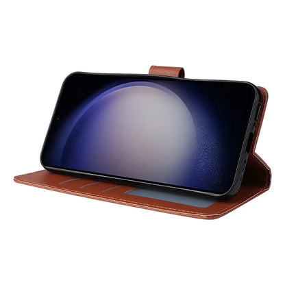 For Samsung Galaxy S24+ Leather Case Wallet Magnetic Clasp Phone Cover