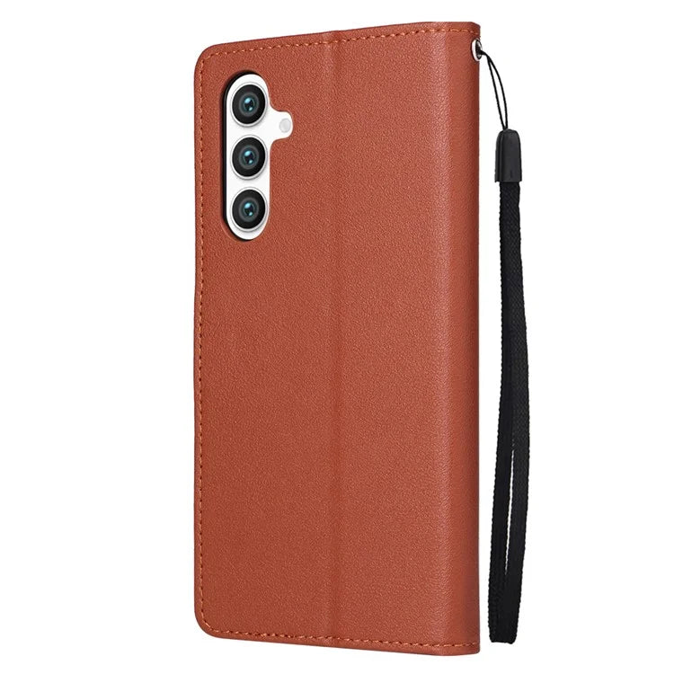 For Samsung Galaxy S24+ Leather Case Wallet Magnetic Clasp Phone Cover
