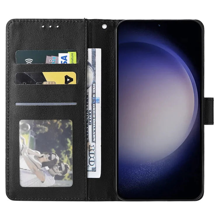 For Samsung Galaxy S24+ Leather Case Wallet Magnetic Clasp Phone Cover