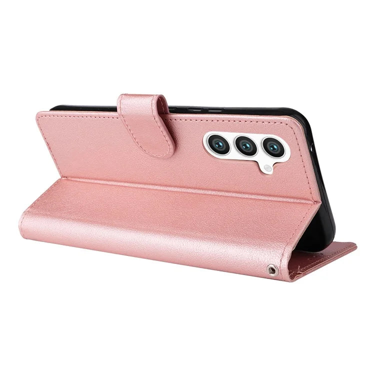 For Samsung Galaxy S24+ Leather Case Wallet Magnetic Clasp Phone Cover