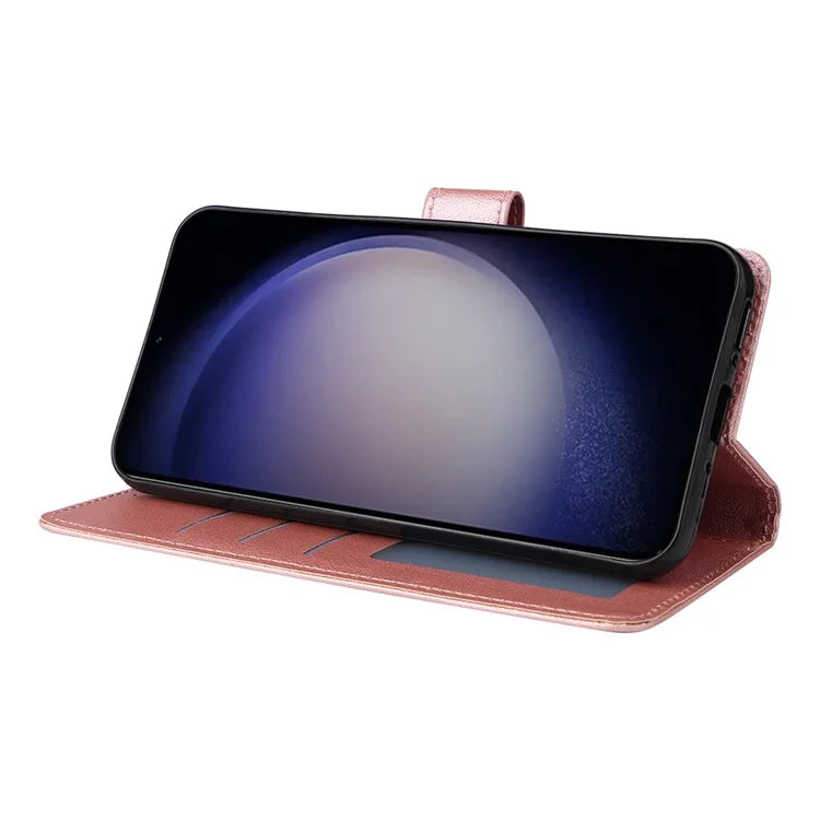 For Samsung Galaxy S24+ Leather Case Wallet Magnetic Clasp Phone Cover