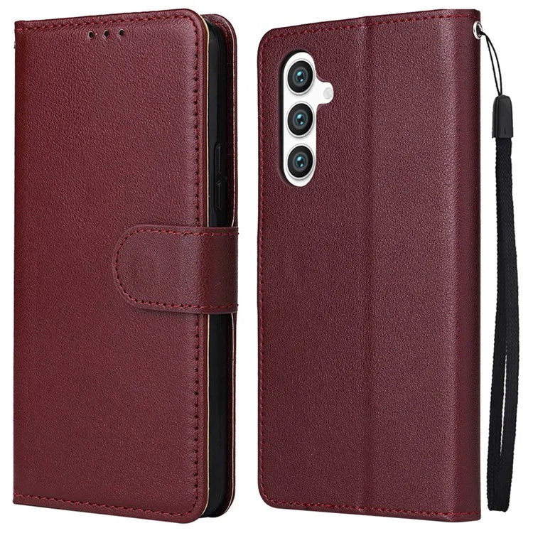 For Samsung Galaxy S24+ Leather Case Wallet Magnetic Clasp Phone Cover