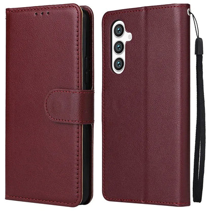 For Samsung Galaxy S24+ Leather Case Wallet Magnetic Clasp Phone Cover