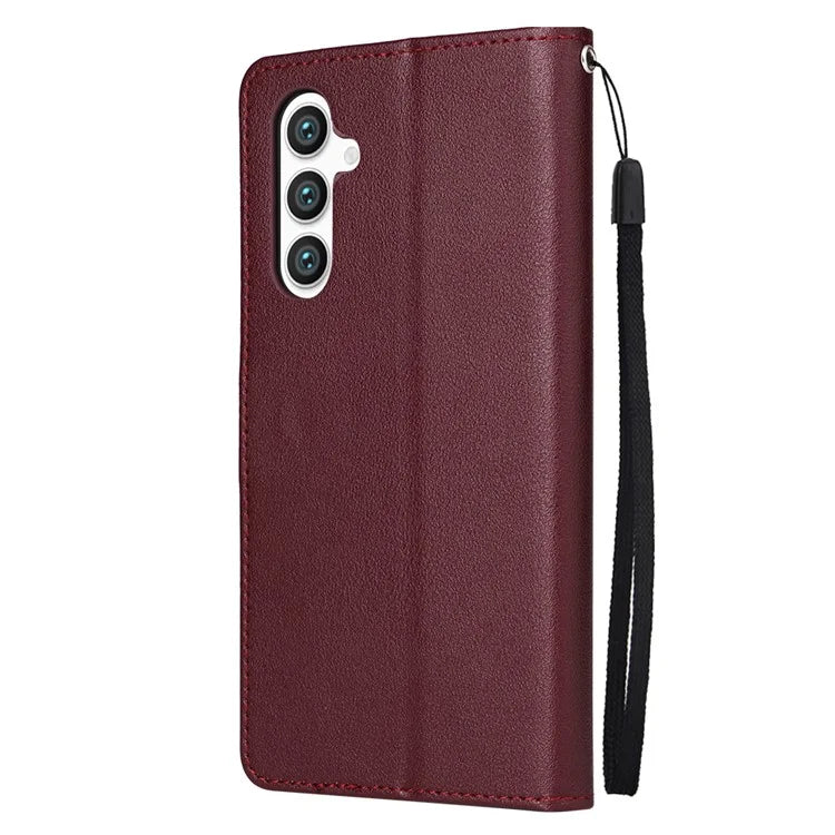 For Samsung Galaxy S24+ Leather Case Wallet Magnetic Clasp Phone Cover