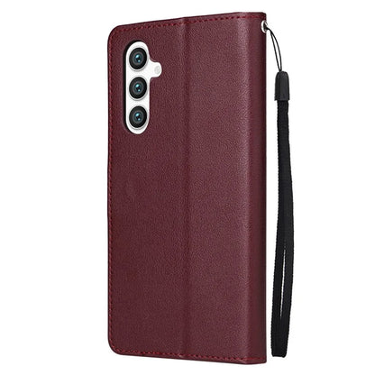 For Samsung Galaxy S24+ Leather Case Wallet Magnetic Clasp Phone Cover